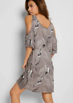 bonprix Strandmode|Bademode·Strandmode^Strandkleid aus softer Viskose grau bedruckt