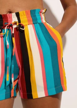 bonprix Mix & Match|Strandmode^Strandshorts aus fließender Viskose bunt gestreift