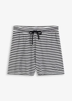 bonprix Mix & Match|Strandmode^Strandshorts aus fließender Viskose schwarz/weiß gestreift