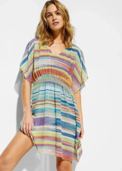 bonprix Strandmode|Bademode·Strandmode^Strandtunika aus leichtem Chiffon bunt gestreift