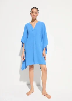 bonprix Kleider|Bekleidung·Pullover & Strickjacken^Strandtunika aus luftigem Musselin blau
