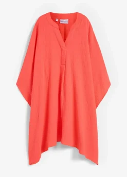 bonprix Strandmode|Bademode·Strandmode^Strandtunika aus luftigem Musselin hellrot