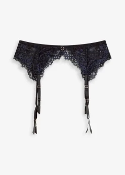 bonprix Wäsche·Dessous|Wäsche·Socken & Strumpfhosen^Strapshalter aus zarter Eyelash Spitze schwarz/dunkelblau