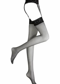 bonprix Wäsche·Socken & Strumpfhosen|Wäsche·Erotikwäsche^Strapsstrümpfe mit Gürtel 20 DEN schwarz
