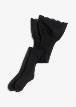 bonprix Wäsche·Socken & Strumpfhosen|Wäsche·Erotikwäsche^Strapsstrümpfe mit Spitze 20 DEN schwarz