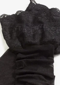bonprix Wäsche·Socken & Strumpfhosen|Wäsche·Erotikwäsche^Strapsstrümpfe mit Spitze 20 DEN schwarz