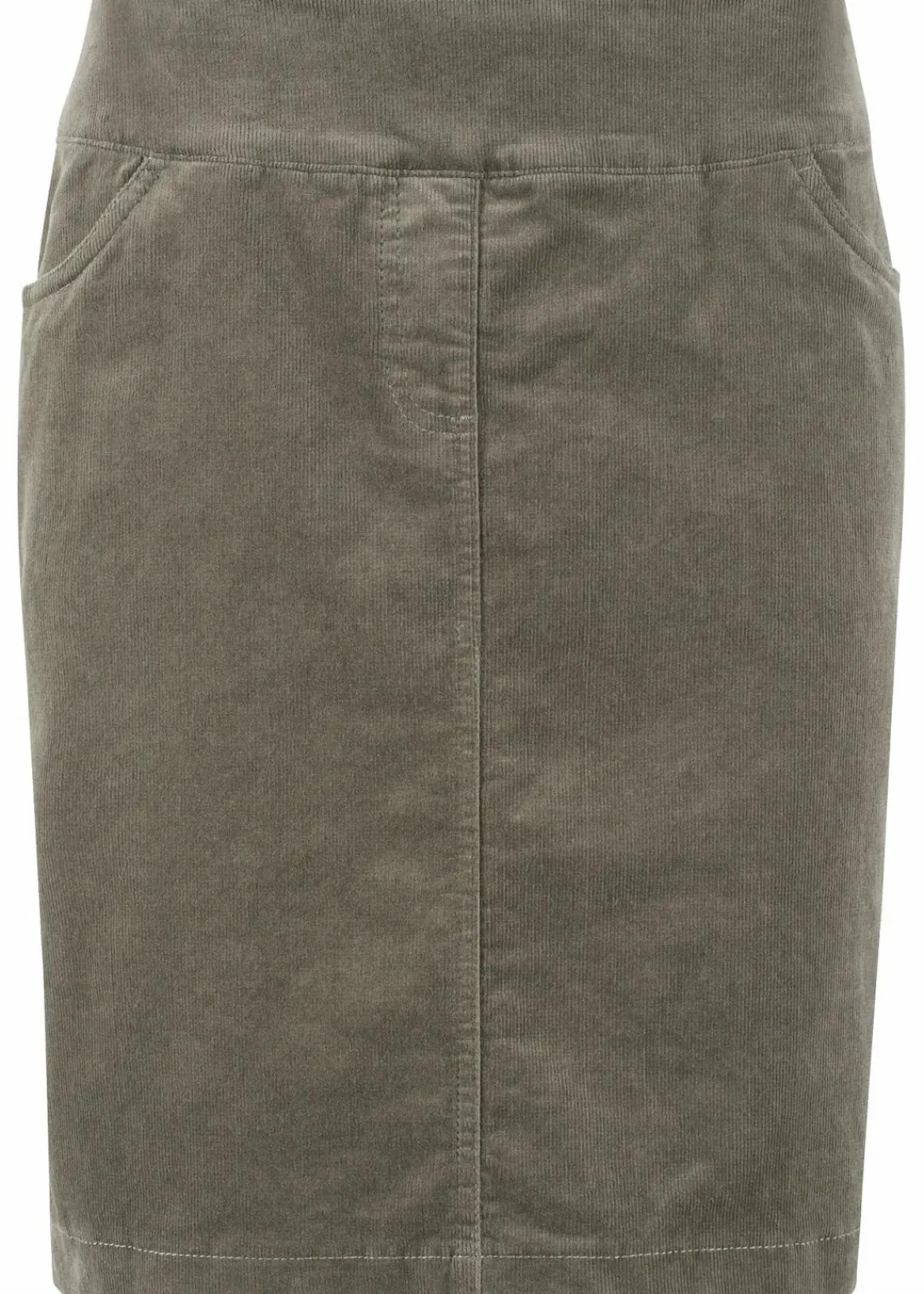 bonprix Röcke|Bekleidung·Sportbekleidung^Stretch Baumwoll-Cordrock mit Bequembund dunkeloliv