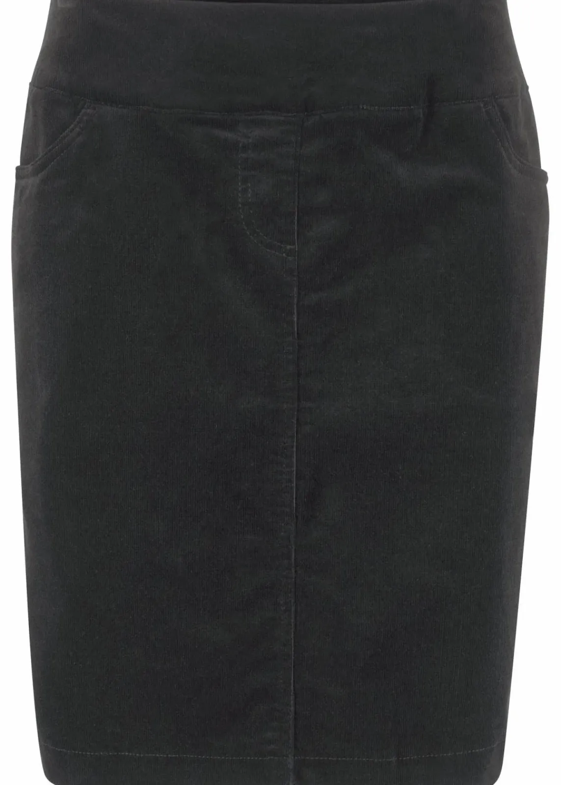bonprix Bekleidung·Sportbekleidung|Röcke^Stretch Baumwoll-Cordrock mit Bequembund schwarz