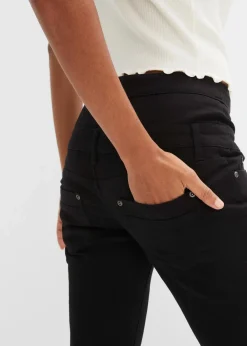 bonprix Bekleidung·Kleider|Hosen^Stretch- Twillhose schwarz