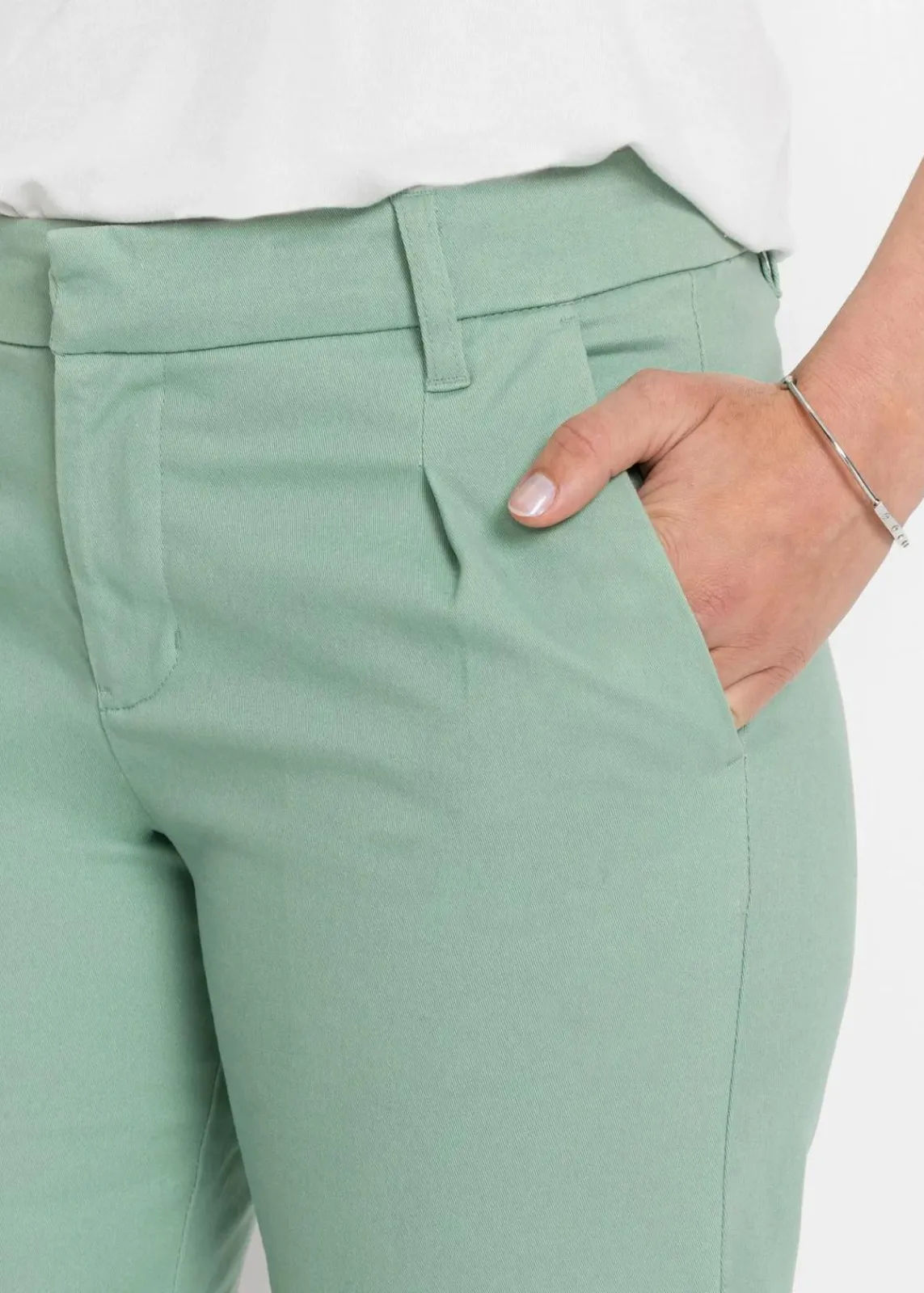 bonprix Hosen|Shorts^Stretch-Bermuda pastellgrün