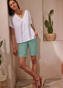 bonprix Hosen|Shorts^Stretch-Bermuda pastellgrün