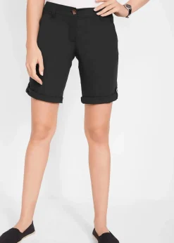 bonprix Hosen|Shorts^Stretch-Bermuda schwarz