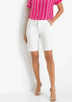 bonprix Hosen|Shorts^Stretch-Bermuda weiß