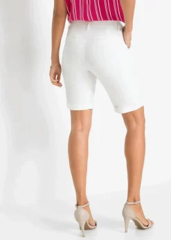 bonprix Hosen|Shorts^Stretch-Bermuda weiß