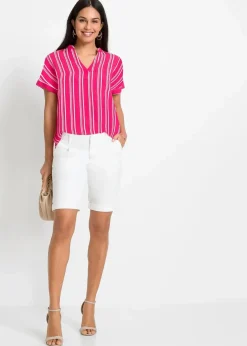 bonprix Hosen|Shorts^Stretch-Bermuda weiß