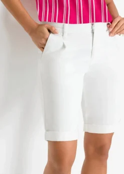 bonprix Hosen|Shorts^Stretch-Bermuda weiß