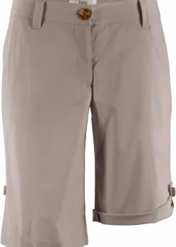bonprix Hosen|Shorts^Stretch-Bermuda taupe