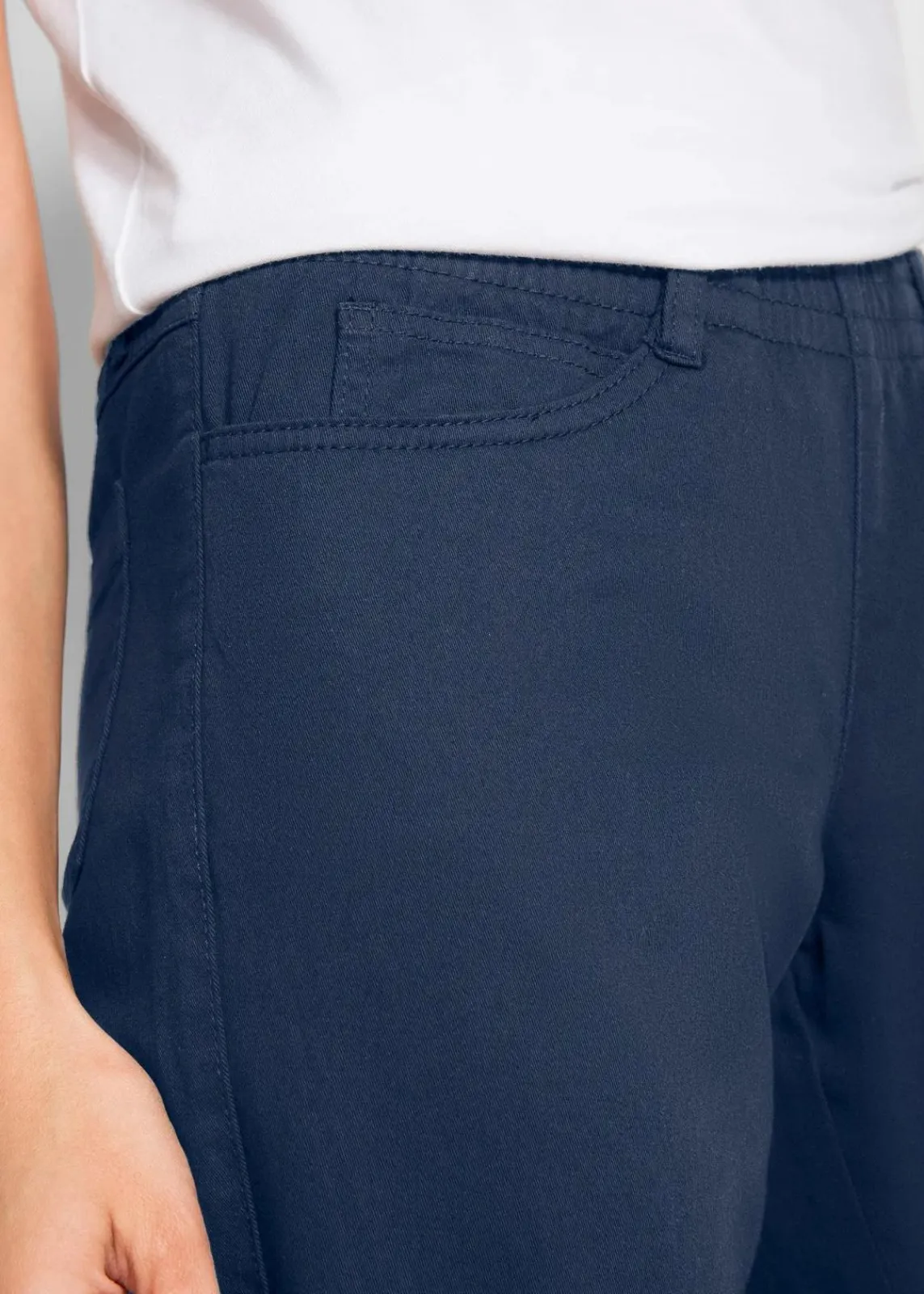 bonprix Shorts|Bekleidung·Outdoorbekleidung^Stretch-Bermuda (2er Pack) dunkelblau + hellblau denim