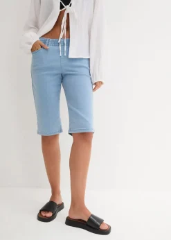 bonprix Bekleidung·Outdoorbekleidung|Shorts^Stretch-Bermuda (2er Pack) schwarz + blue bleached