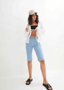 bonprix Bekleidung·Outdoorbekleidung|Shorts^Stretch-Bermuda (2er Pack) schwarz + blue bleached