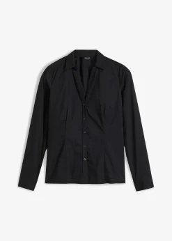 bonprix Blusen & Tuniken|Bekleidung·Jacken & Mäntel^Stretch-Bluse schwarz