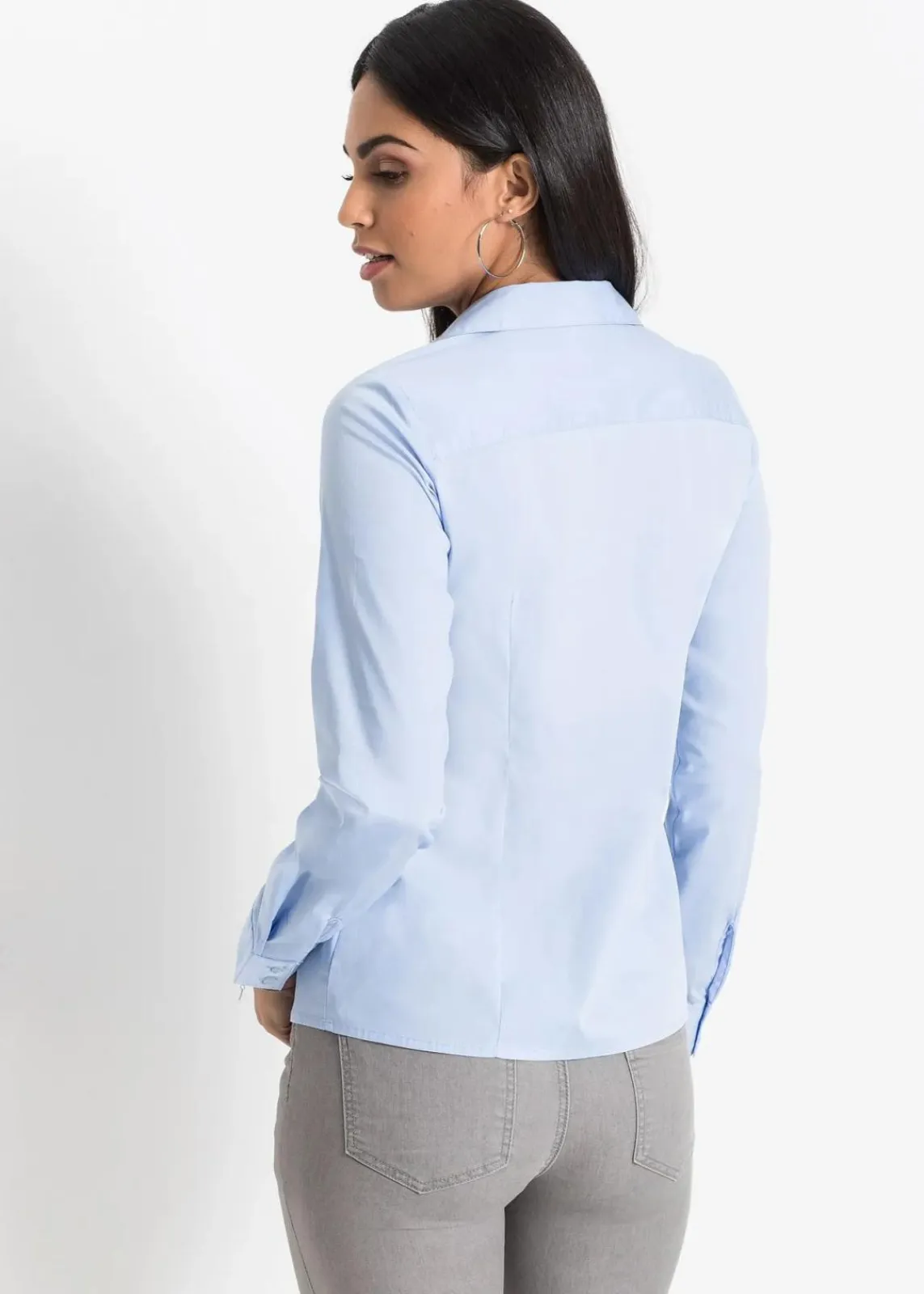 bonprix Blusen & Tuniken|Bekleidung·Jacken & Mäntel^Stretch-Bluse perlblau