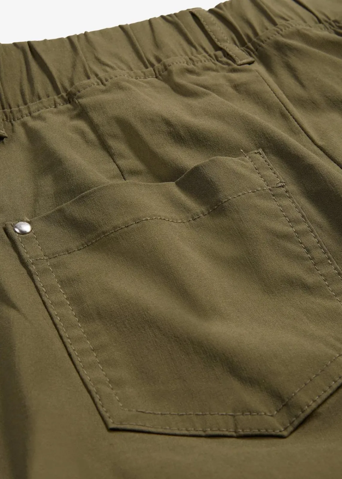 bonprix Hosen^Stretchcapri mit Schlupfbund dunkeloliv