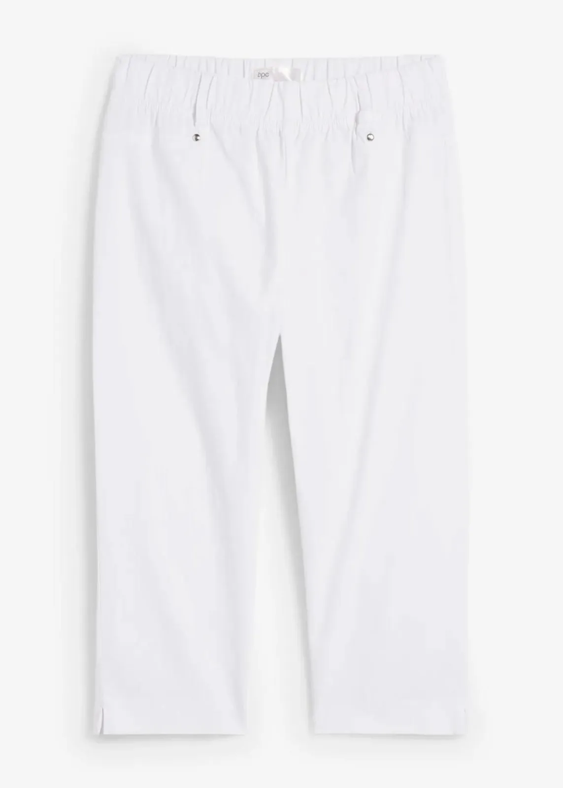 bonprix Hosen^Stretchcapri mit Schlupfbund weiß