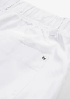 bonprix Hosen^Stretchcapri mit Schlupfbund weiß