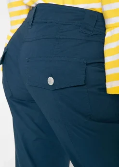 bonprix Hosen|Bekleidung·Kleider^Stretch-Cargo-Hose, 3/4-Länge dunkelblau