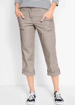 bonprix Bekleidung·Kleider|Hosen^Stretch-Cargo-Hose, 3/4-Länge naturstein