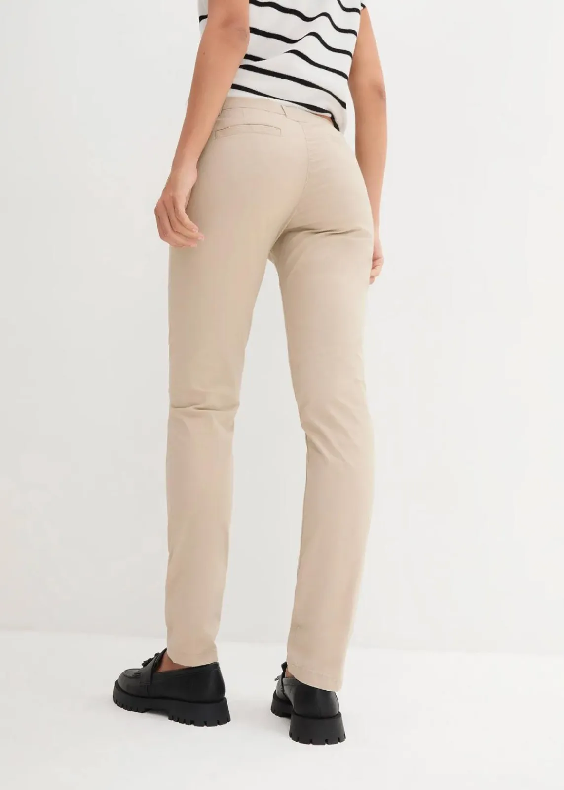 bonprix Kurzgrößen|Hosen^Stretch-Chinohose sand