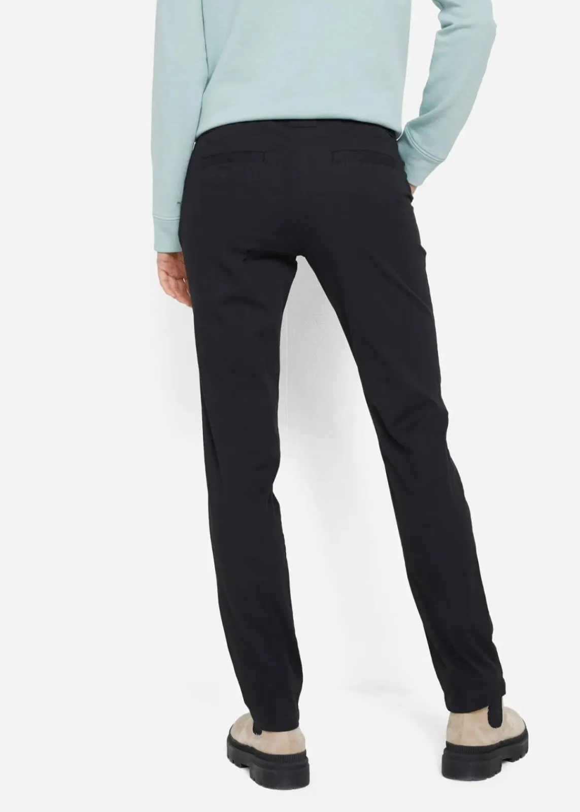 bonprix Kurzgrößen|Bekleidung·Kleider^Stretch-Chinohose schwarz