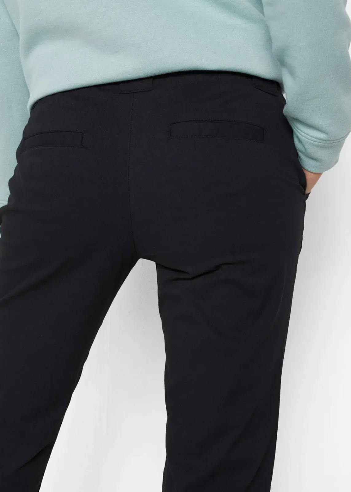 bonprix Kurzgrößen|Bekleidung·Kleider^Stretch-Chinohose schwarz