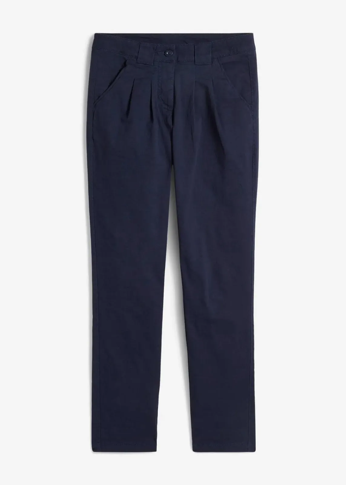 bonprix Kurzgrößen|Hosen^Stretch-Chinohose dunkelblau