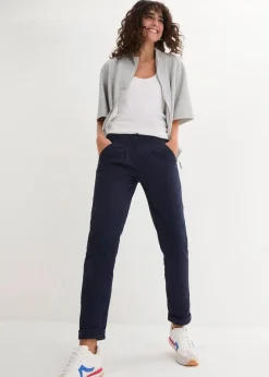 bonprix Kurzgrößen|Hosen^Stretch-Chinohose dunkelblau