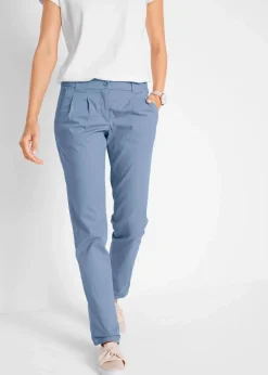 bonprix Kurzgrößen|Hosen^Stretch-Chinohose mattblau