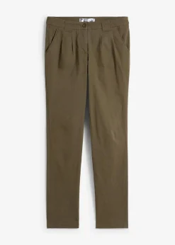 bonprix Kurzgrößen|Hosen^Stretch-Chinohose dunkeloliv