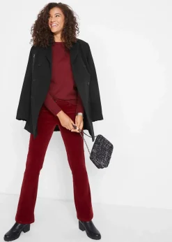 bonprix Hosen|Bekleidung·Kleider^Stretch-Cordhose, Bootcut kastanienrot