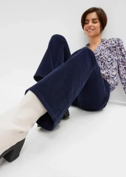 bonprix Bekleidung·Kleider|Hosen^Stretch-Cordhose, Bootcut dunkelblau