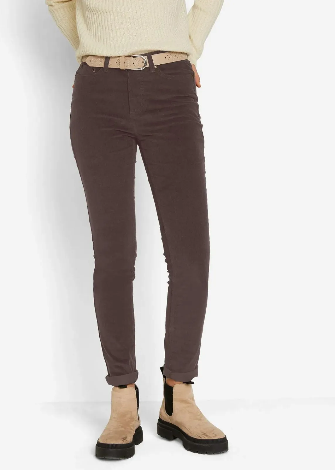 bonprix Hosen|Bekleidung·Kleider^Stretch-Cordhose, Skinny dunkelbraun