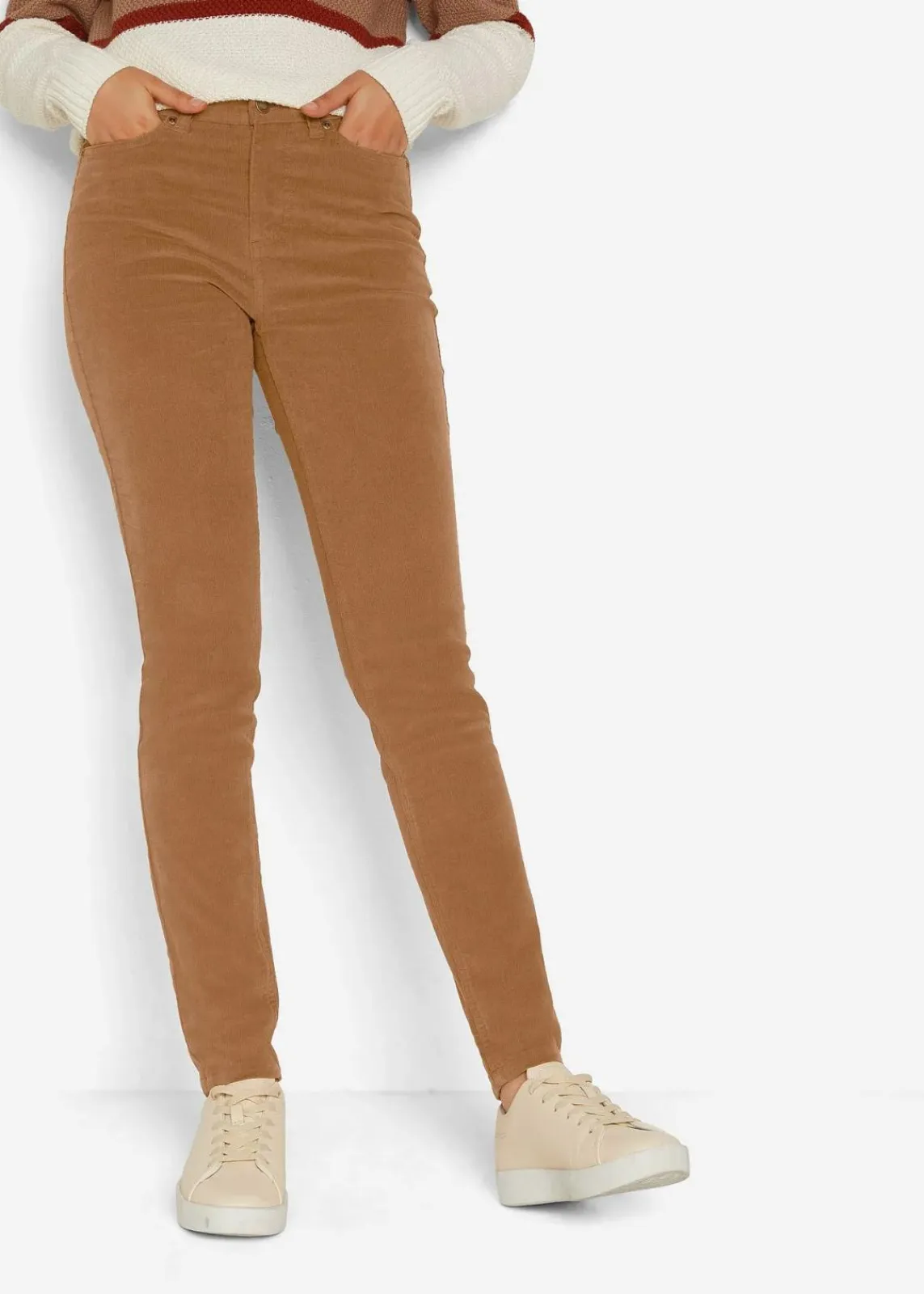 bonprix Bekleidung·Kleider|Hosen^Stretch-Cordhose, Skinny cognac braun