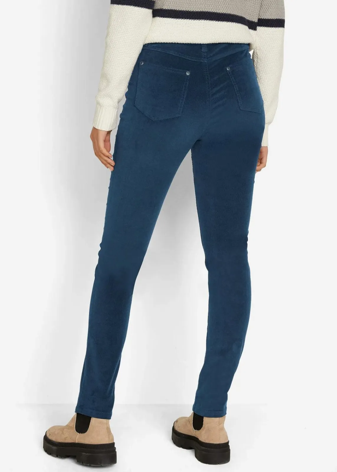 bonprix Hosen|Bekleidung·Kleider^Stretch-Cordhose, Skinny dunkelblau