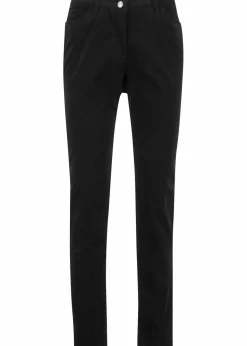 bonprix Bekleidung·Kleider|Nachhaltigere Materialien^Stretch-Cordhose, Slim Fit schwarz