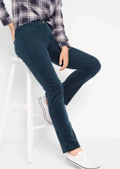 bonprix Hosen|Bekleidung·Kleider^Stretch-Cordhose, Straight dunkelblau
