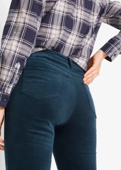bonprix Hosen|Bekleidung·Kleider^Stretch-Cordhose, Straight dunkelblau