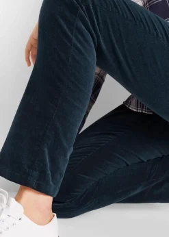 bonprix Hosen|Bekleidung·Kleider^Stretch-Cordhose, Straight dunkelblau