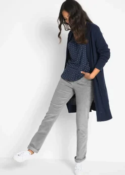 bonprix Hosen|Bekleidung·Kleider^Stretch-Cordhose, Straight grau