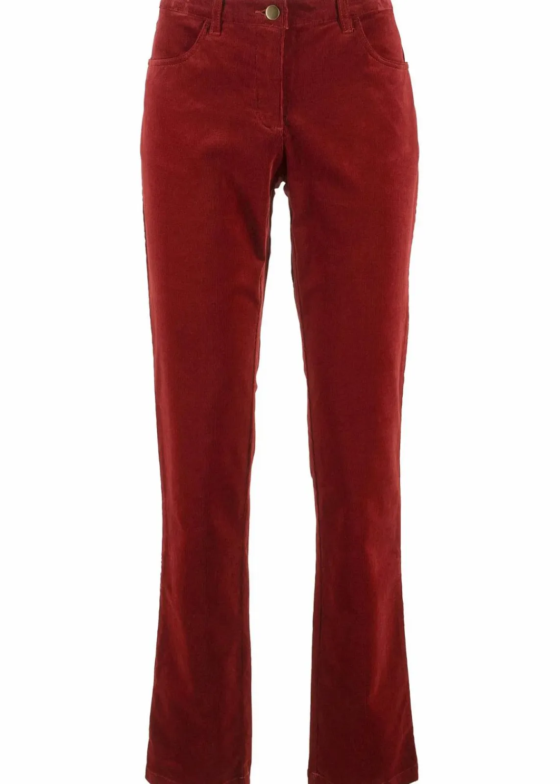 bonprix Hosen|Bekleidung·Kleider^Stretch-Cordhose, Straight kastanienrot