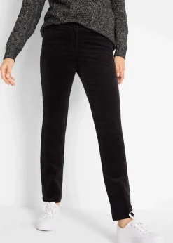 bonprix Bekleidung·Kleider|Hosen^Stretch-Cordhose, Straight schwarz
